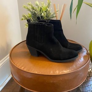 Black ankle booties with a little heel!